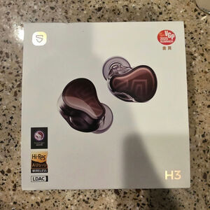 SoundPEATS H3 Titanium Black Wireless Earbuds LDAC Hi-Res Audio Snapdragon